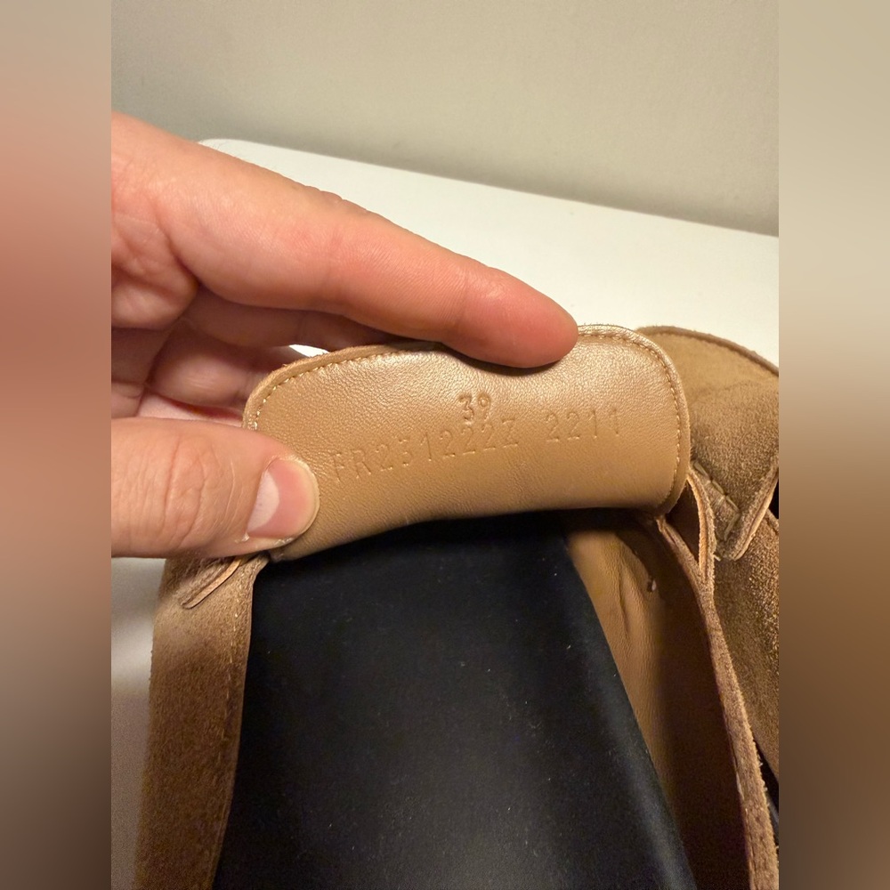 Hermes Womens Suede Mule Loafers Beige EU 39/ US 8-8.5 - Picture 13 of 13